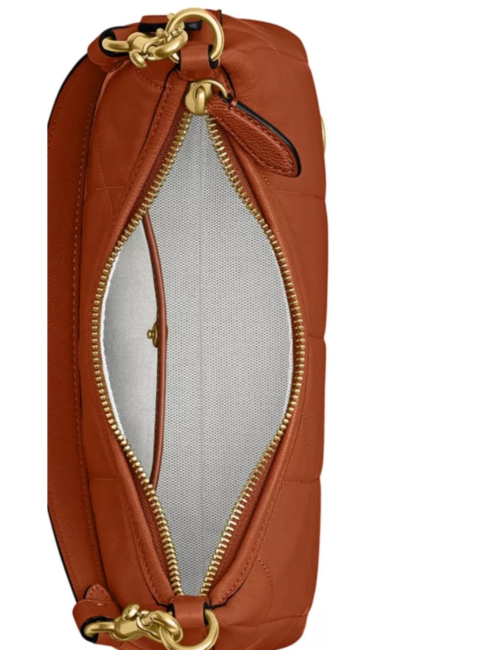 COACH Juliet Quilted Shoulder Bag 25 in Amber Brown NWOT/PRICE FIRM - Picture 3 of 11